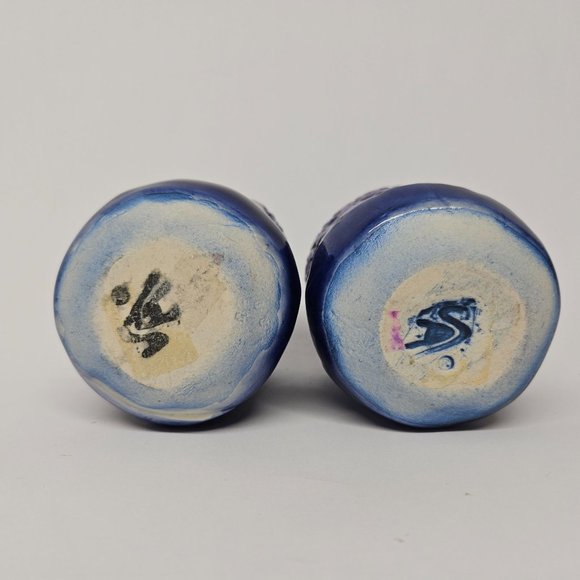 OOAK Dorothy Steele Studio Art Pottery Handmade Clay Sake Set of 4 Signed - Picture 3 of 8